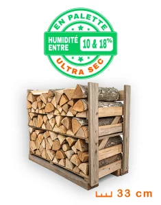 Bois de Chauffage en Palettes Ultra-Sec - 33 cm